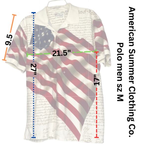 American Summer Clothing Co. Polo men sz M - Picture 2 of 7